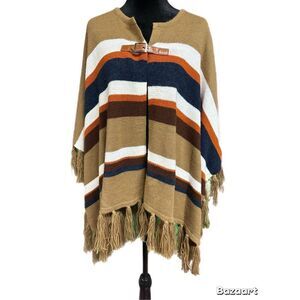 Ruby RD knitted tassel poncho size L